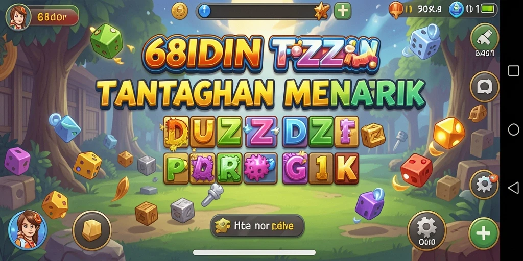 Screenshot utama menunjukkan gameplay menantang Puzzle 68IDN.