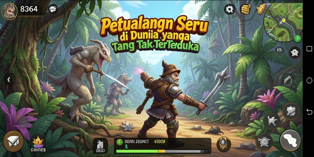 Tampilan gameplay petualangan yang seru dan menantang.