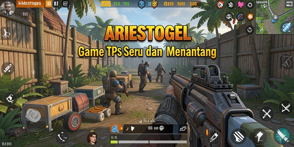Screenshot menunjukkan aksi seru dalam permainan TPS ARIESTOGEL.
