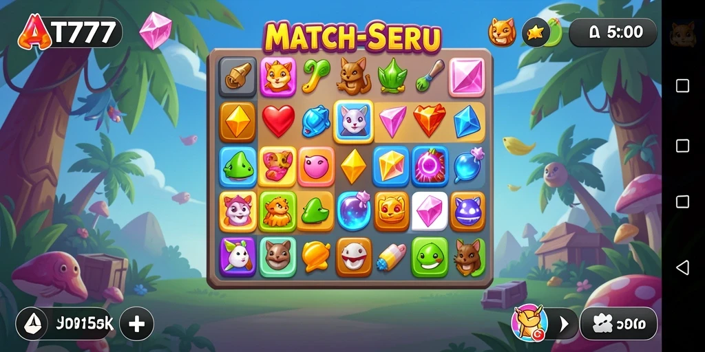 Gameplay Match-3 yang seru dan menantang di AT777.