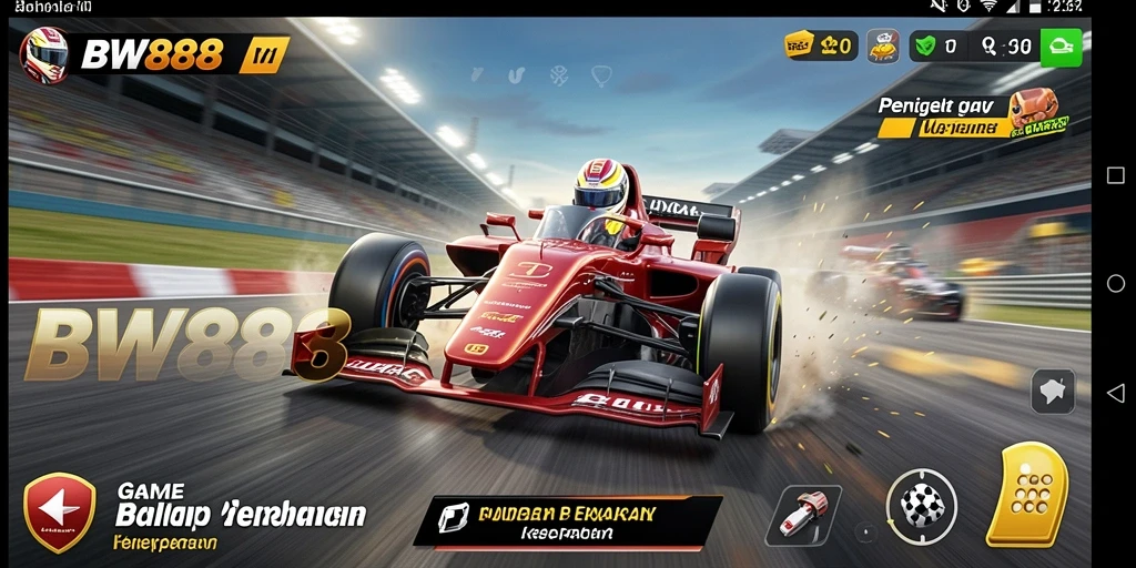 Screenshot utama BW888 menampilkan aksi balap seru dengan grafik yang memukau.