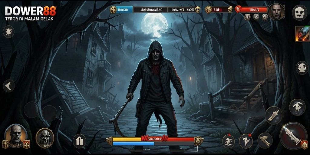 Tampilan gameplay DOWER88 yang mendebarkan di dunia Horror.
