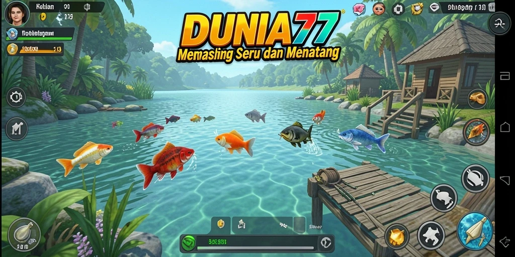 Tangkapan besar di DUNIA77 dengan latar belakang indah.