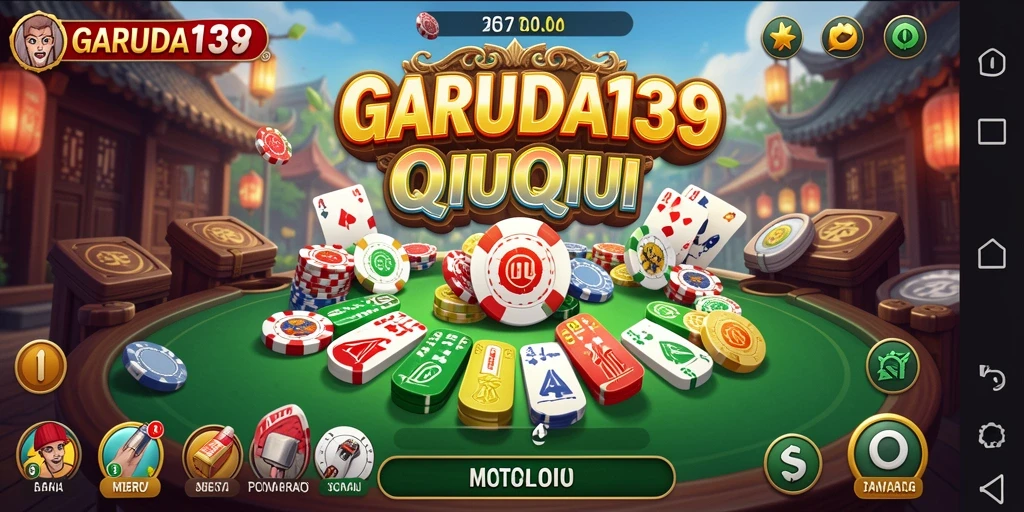 Tampilan gameplay seru dalam permainan QiuQiu GARUDA138.