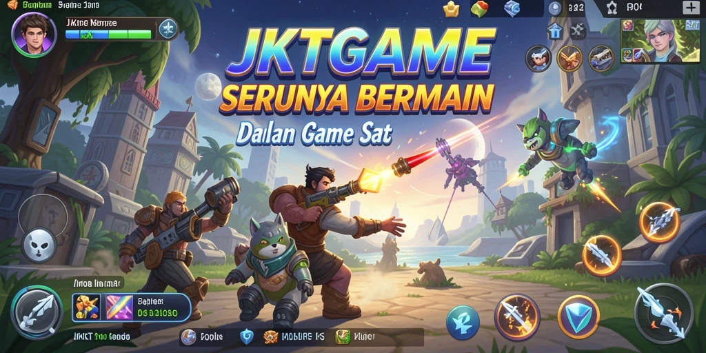 Tampilan gameplay JKTGAME yang ceria dan menghibur.