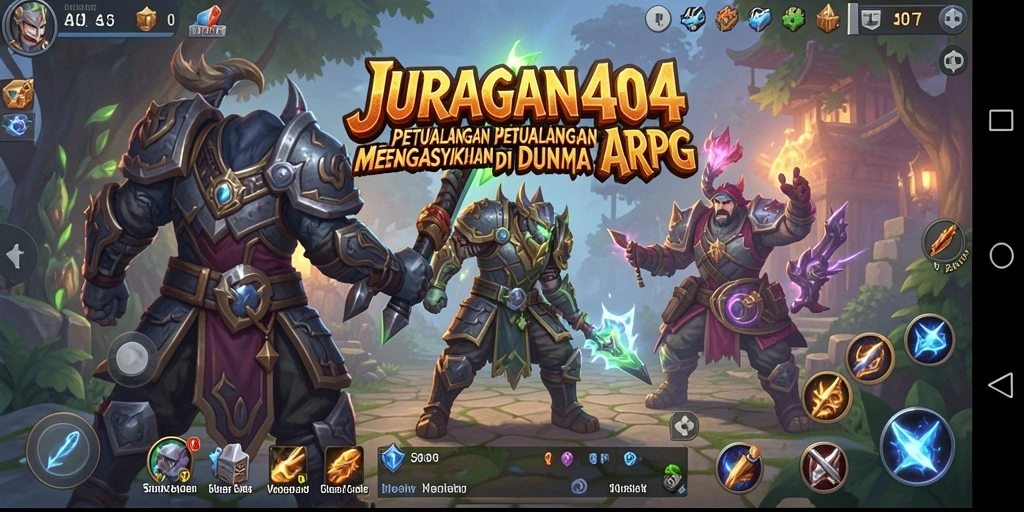 Tampilan gameplay ARPG yang seru di JURAGAN404.