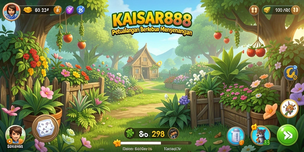 Tampilan gameplay berkebun yang menarik di KAISAR888.