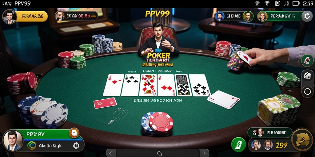 Tampilan gameplay menarik dari permainan Poker di PPV99.