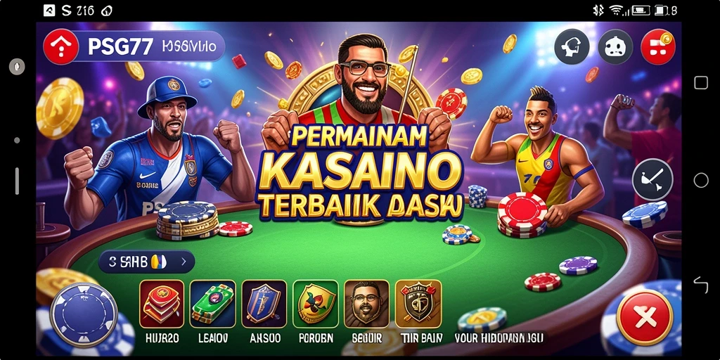 Tampilan menarik dari gameplay Kasino PSG77 yang mendebarkan.