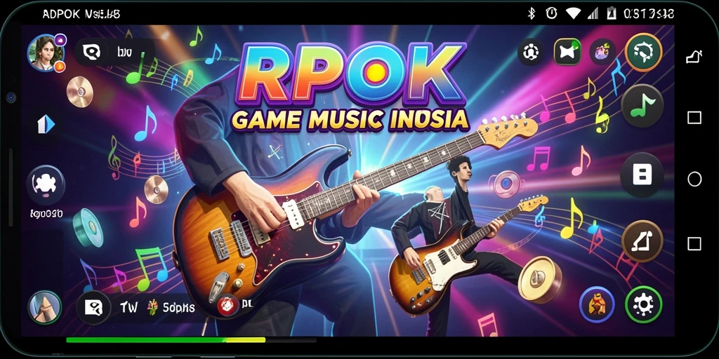 Tampilan gameplay RPOK dengan permainan musik interaktif yang mengasyikkan.