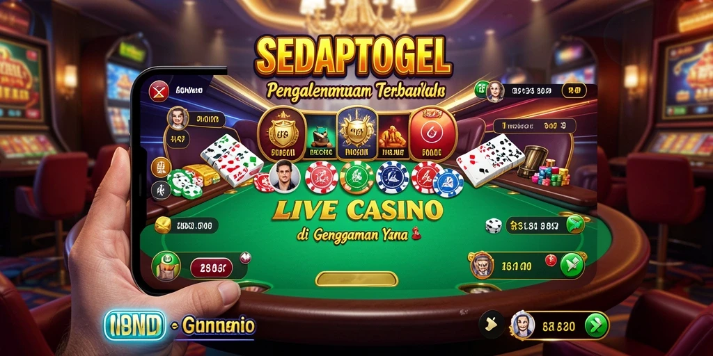 Screenshot gameplay SEDAPTOGEL yang menyajikan suasana Live Casino.