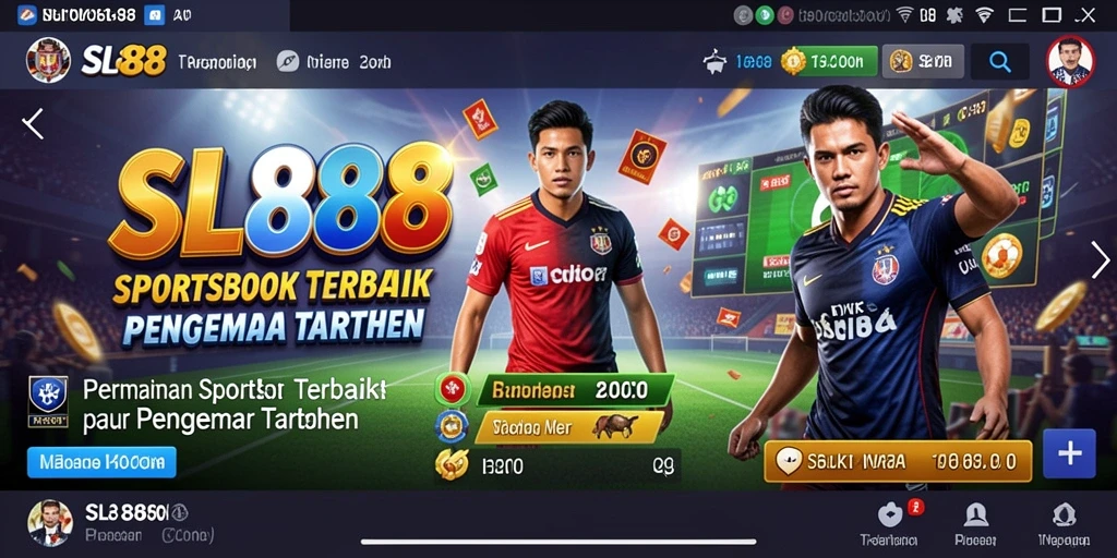 Screenshot SL888 menunjukkan antarmuka taruhan olahraga yang menarik.
