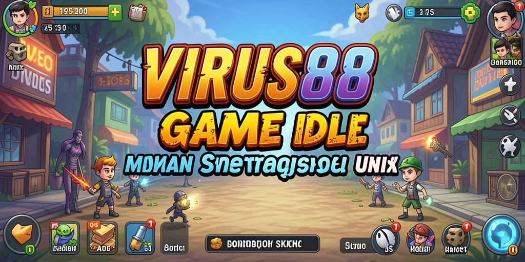Tangkapan layar gameplay <strong>VIRUS88</strong> dengan aksi seru yang menampilkan virus berkembang.
