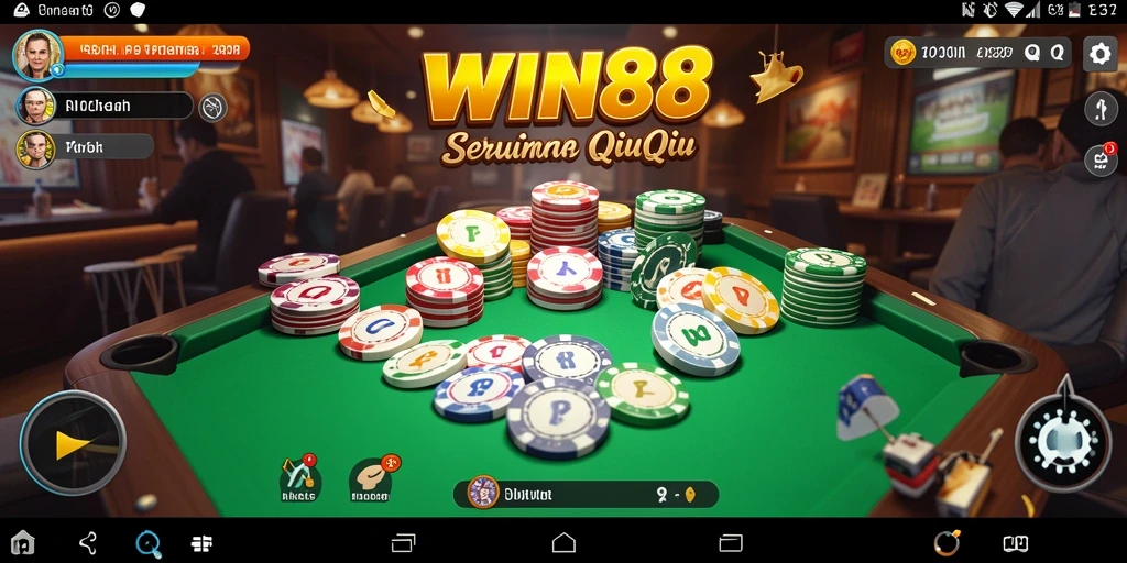 Tampilan menarik dari gameplay QiuQiu di WIN88.